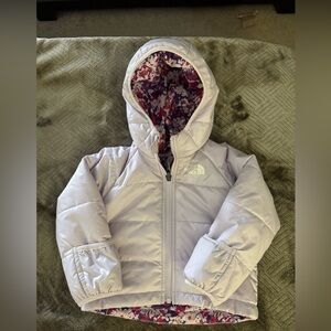 The North Face Baby Girl Jacket Reversible Perrito Lavender Fog